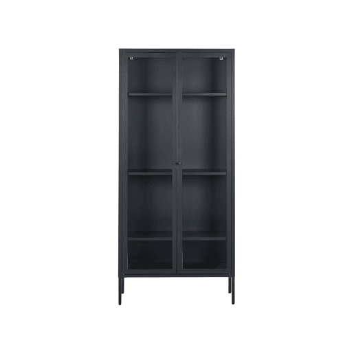 Armário expositor HARTY Metal 80 cm Preto
