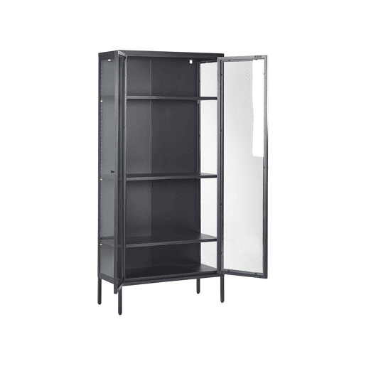 Armário expositor HARTY Metal 80 cm Preto