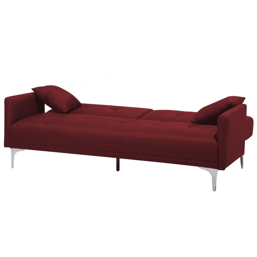 Sofá-cama LUCAN Tecido Vermelho escuro 3 lugares
