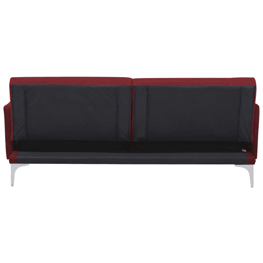 Sofá-cama LUCAN Tecido Vermelho escuro 3 lugares