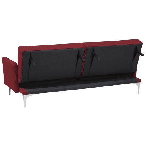 Sofá-cama LUCAN Tecido Vermelho escuro 3 lugares
