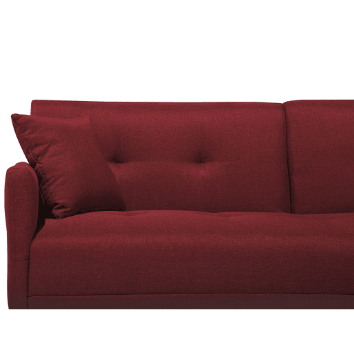 Sofá-cama LUCAN Tecido Vermelho escuro 3 lugares