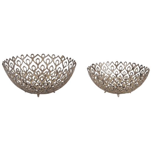Conjunto de 2 taças decorativas GROGOL Metal Dourado