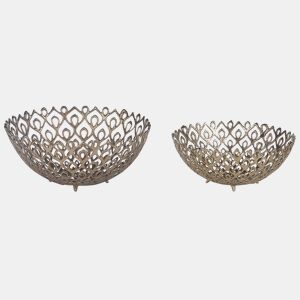 Conjunto de 2 taças decorativas GROGOL Metal Dourado