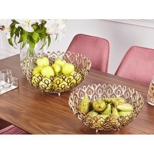 Conjunto de 2 taças decorativas GROGOL Metal Dourado