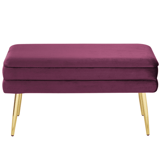 Beliani Banco de cama Veludo DURHAM