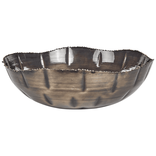 Set of 3 Decorative Bowls PINANG Metal Latão