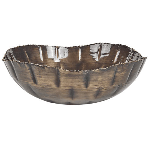 Set of 3 Decorative Bowls PINANG Metal Latão