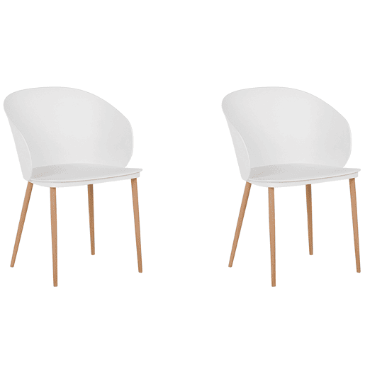 Conjunto de 2 cadeiras de jantar BLAYKEE Branco