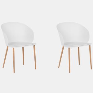 Conjunto de 2 cadeiras de jantar BLAYKEE Branco