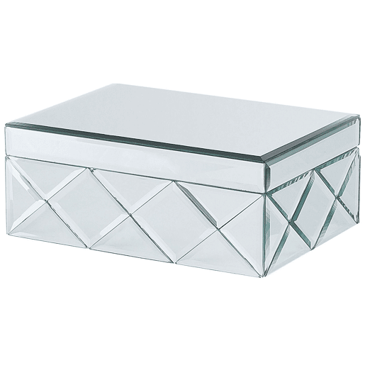 Caixa decorativa GORRON Vidro Prateado Caixa decorativa GORRON Vidro Prateado