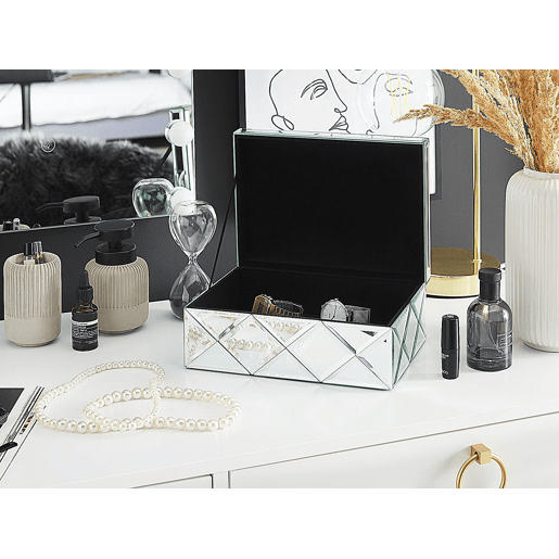 Caixa decorativa GORRON Vidro Prateado Caixa decorativa GORRON Vidro Prateado