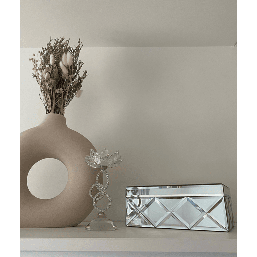 Caixa decorativa GORRON Vidro Prateado Caixa decorativa GORRON Vidro Prateado