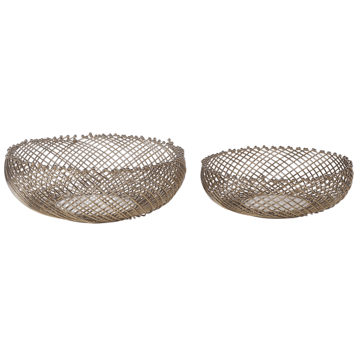 Conjunto de 2 taças decorativas BALIUNG Metal Dourado
