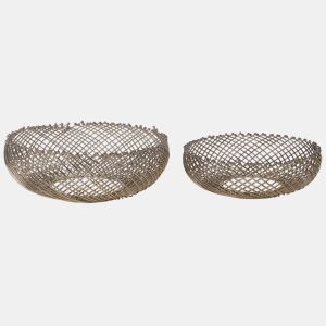 Conjunto de 2 taças decorativas BALIUNG Metal Dourado