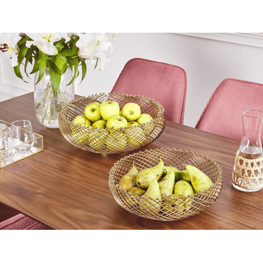 Conjunto de 2 taças decorativas BALIUNG Metal Dourado