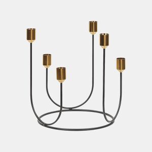 Candelabro PANAY Metal 25 cm Preto
