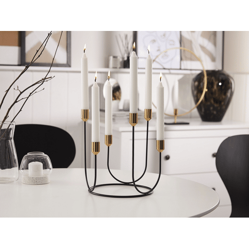 Candelabro PANAY Metal 25 cm Preto