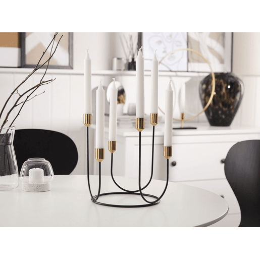 Candelabro PANAY Metal 25 cm Preto