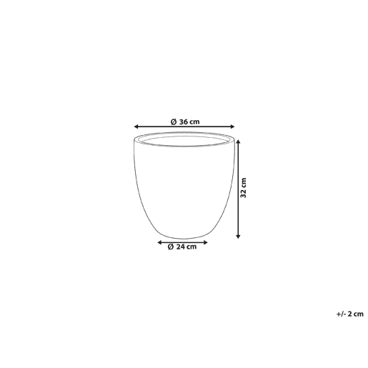 Vaso KANNIA 36 cm Cinzento claro Vaso KANNIA 36 cm Cinzento claro