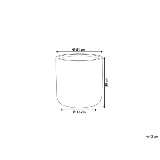 Vaso MESSENE 51 cm Cinzento claro Vaso MESSENE 51 cm Cinzento claro