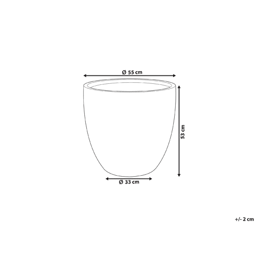 Vaso KANNIA 55 cm Cinzento claro