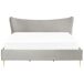 Beliani Cama Terciopelo CHALEIX 188x212 Beliani Cama Terciopelo CHALEIX 188x212 Gris Claro