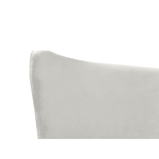 Cama Veludo CHALEIX 180 x 200 cm Cinzento claro