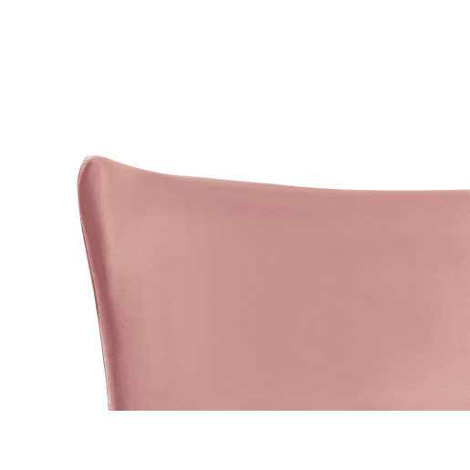 Cama Veludo CHALEIX 180 x 200 cm Rosa pêssego