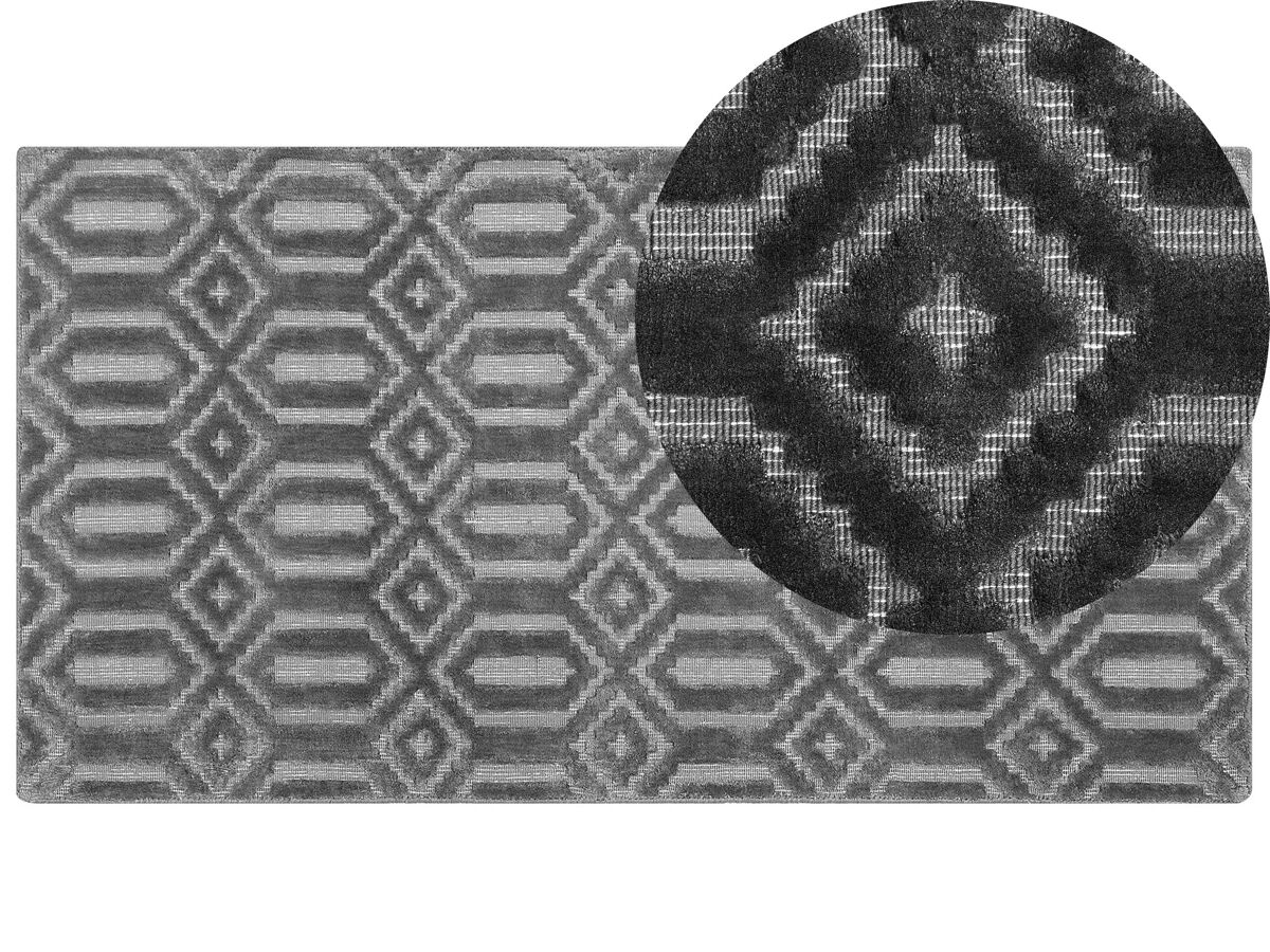 Beliani De pelo corto ADATEPE 80x150 Gris Oscuro