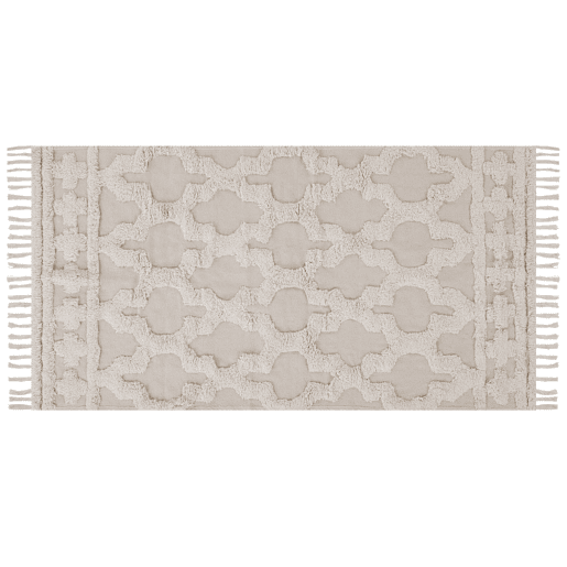 Tapete SULUOVA Creme 80 x 150 cm Algodão