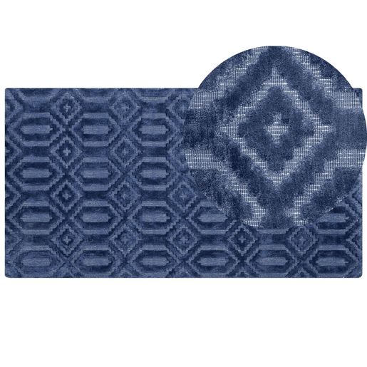 Tapete ADATEPE Azul marinho 80 x 150 cm Viscose