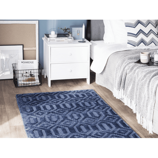 Tapete ADATEPE Azul marinho 80 x 150 cm Viscose
