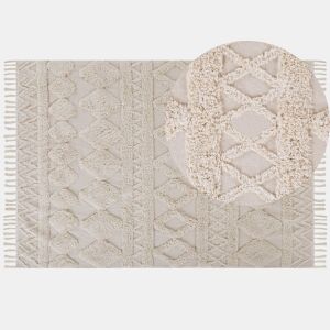 Tapete DIDIM Creme 160 x 230 cm Algodão