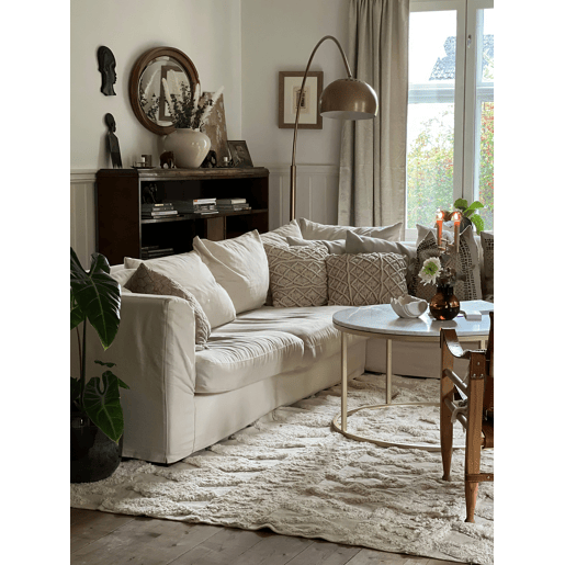 Tapete DIDIM Creme 160 x 230 cm Algodão
