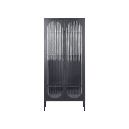 Armário expositor FOXTON Metal 80 cm Preto