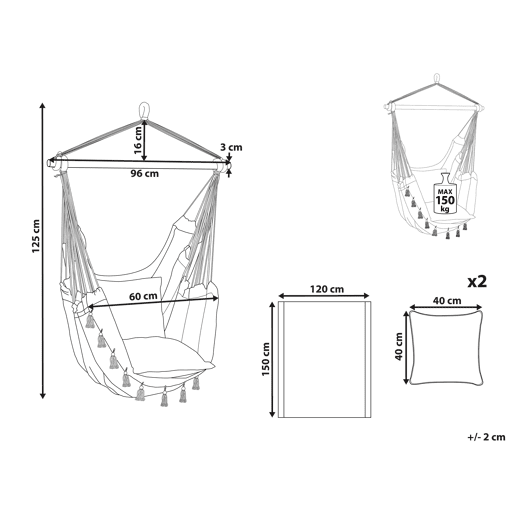 Beliani Cadeira suspensa VARENA Beliani Cadeira suspensa VARENA