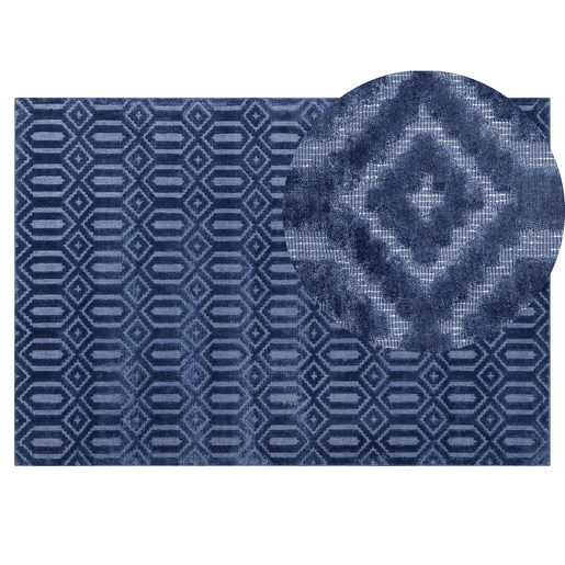 Tapete ADATEPE Azul marinho 140 x 200 cm Viscose