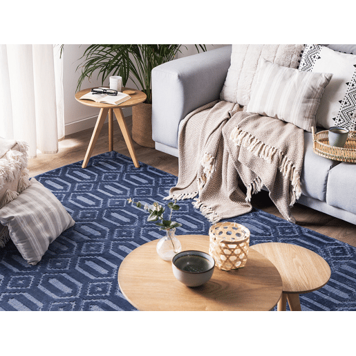 Tapete ADATEPE Azul marinho 140 x 200 cm Viscose