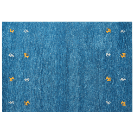 Tapete CALTI Azul escuro 160 x 230 cm Lã Gabbeh Tapete CALTI Azul escuro 160 x 230 cm Lã Gabbeh