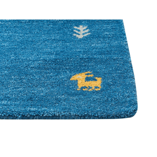 Tapete CALTI Azul escuro 160 x 230 cm Lã Gabbeh Tapete CALTI Azul escuro 160 x 230 cm Lã Gabbeh