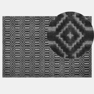 Tapete ADATEPE Cinzento escuro 140 x 200 cm Viscose