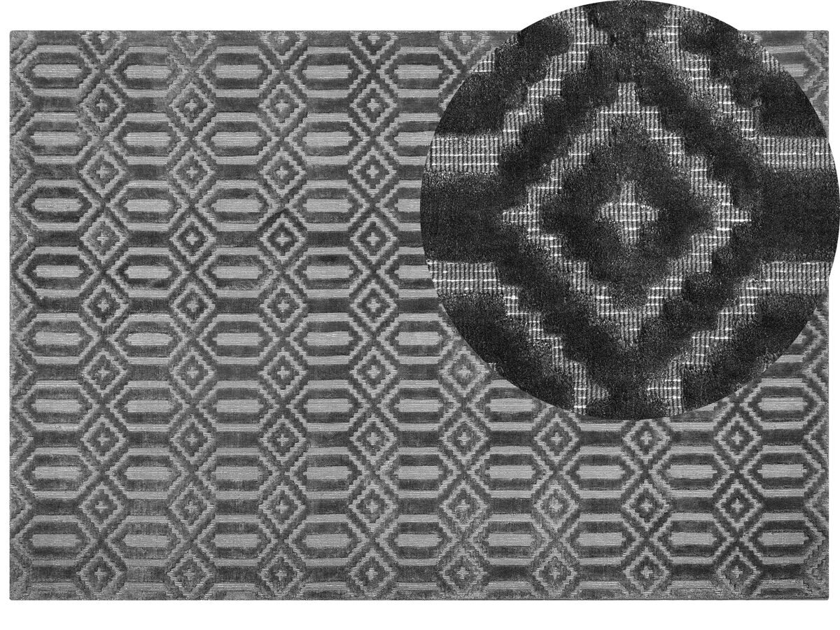 Beliani De pelo corto ADATEPE 160x230 Gris Oscuro