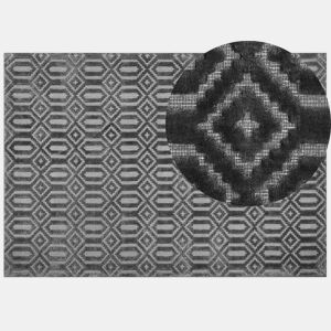 Tapete ADATEPE Cinzento escuro 160 x 230 cm Viscose
