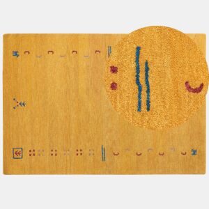 Tapete AKALAN Amarelo 160 x 230 cm Lã Gabbeh