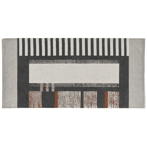 Tapete KAKINADA Multicolor 80 x 150 cm Algodão Tapete KAKINADA Multicolor 80 x 150 cm Algodão