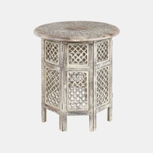 Mesa de apoio SANTRA Mangueira de mangueira Castanho claro