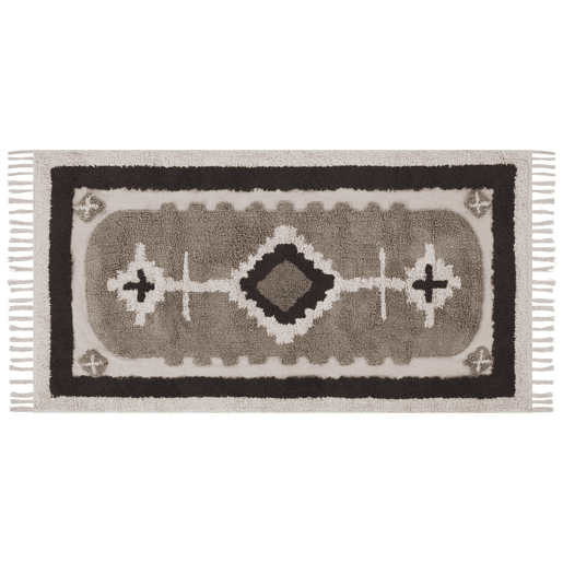 Tapete GEYVE Creme 80 x 150 cm Algodão Tapete GEYVE Creme 80 x 150 cm Algodão