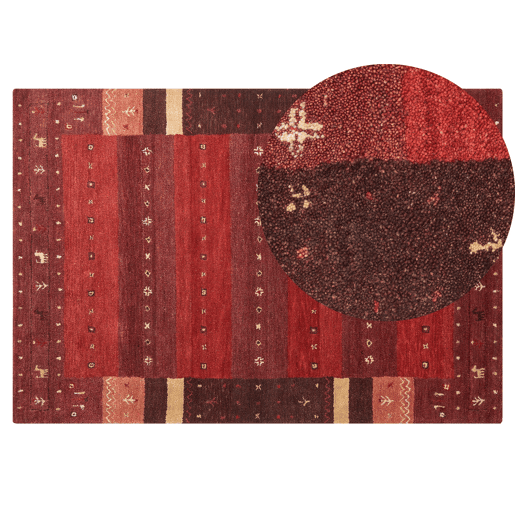 Tapete SINANLI Multicolor 140 x 200 cm Lã Gabbeh