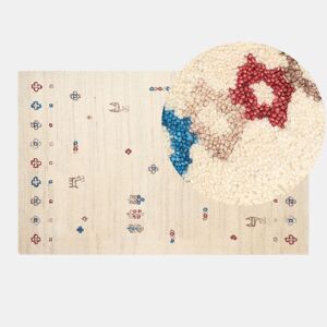 Tapete SULUCA Creme 140 x 200 cm Lã Gabbeh